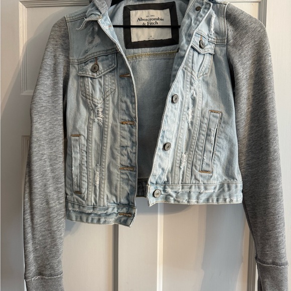 Abercrombie & Fitch Jackets & Blazers - Abercrombie & Fitch Light Blue and Gray Jacket